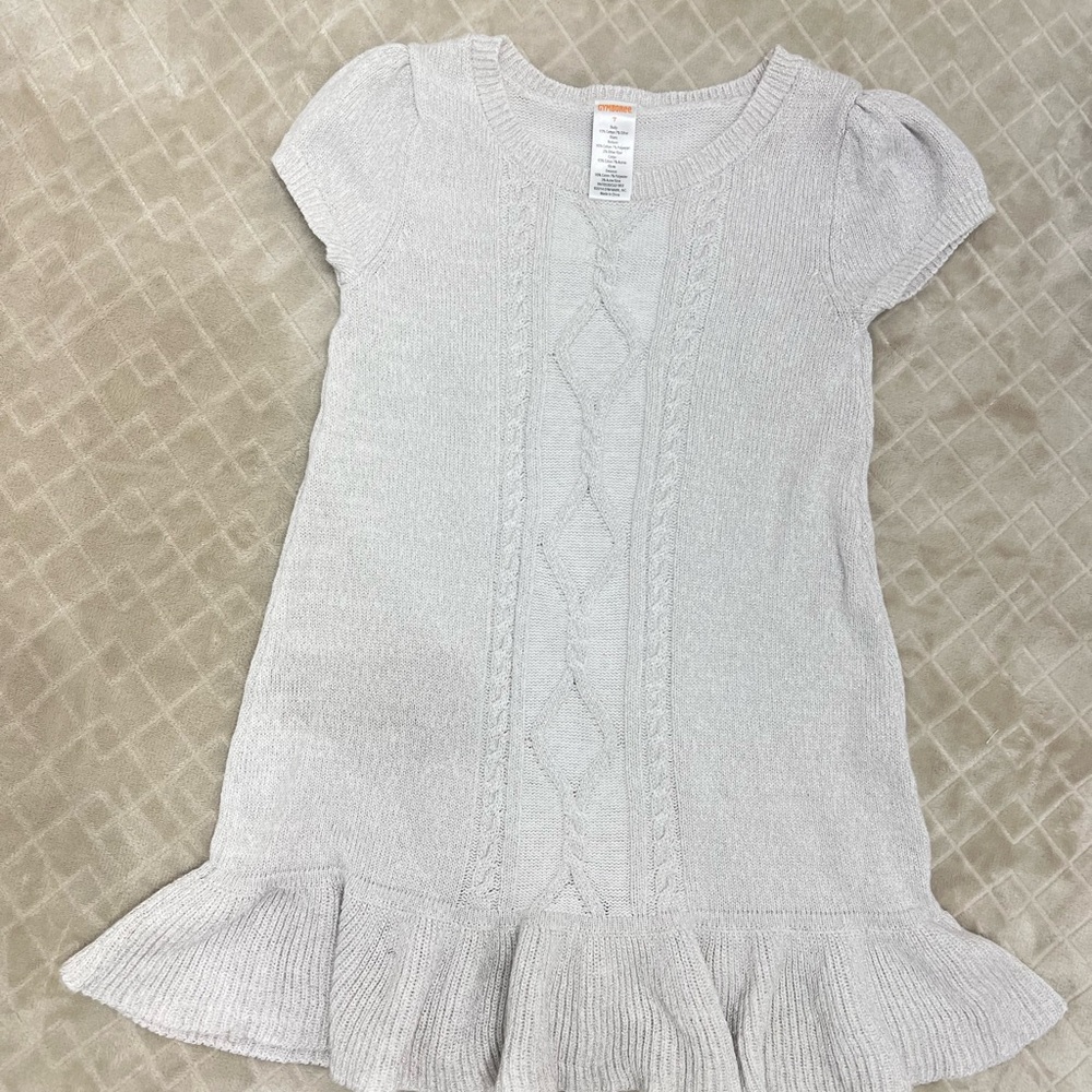 Silver sweater dress